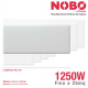Radiatore elettrico norvegese NOBO 1250W per ambienti fino a 25 m² (include termostato NCU-2Te)